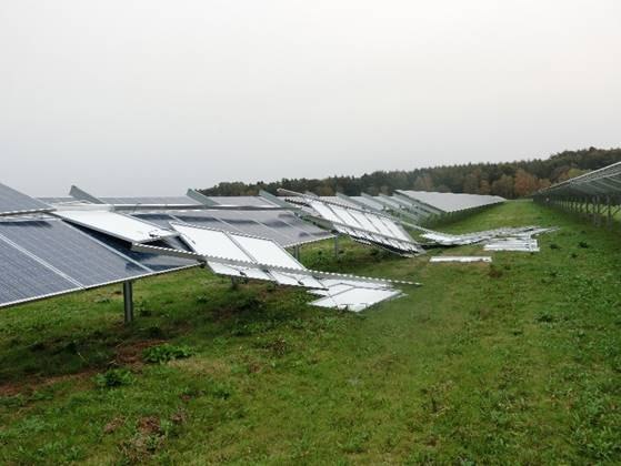 Sturmschaden Freiflächenanlage
